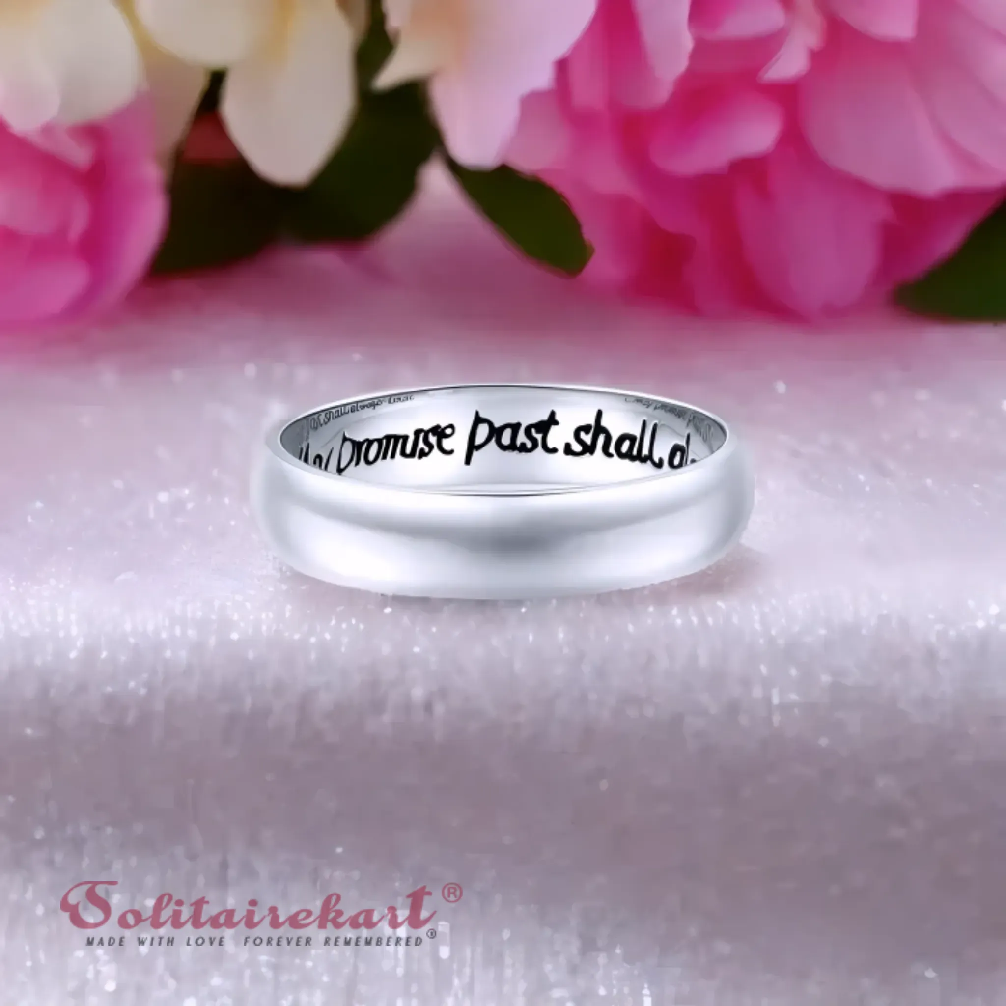 Solitairekart Platinum Simple Elegant Band Ring 4.042gm For Unisex.